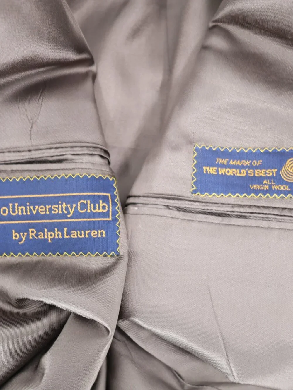 VTG Polo Ralph Lauren university Sport Coat Mens 44 Virgin Wool Plaid windowpane